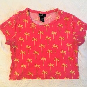 Palm Tree Crop Top